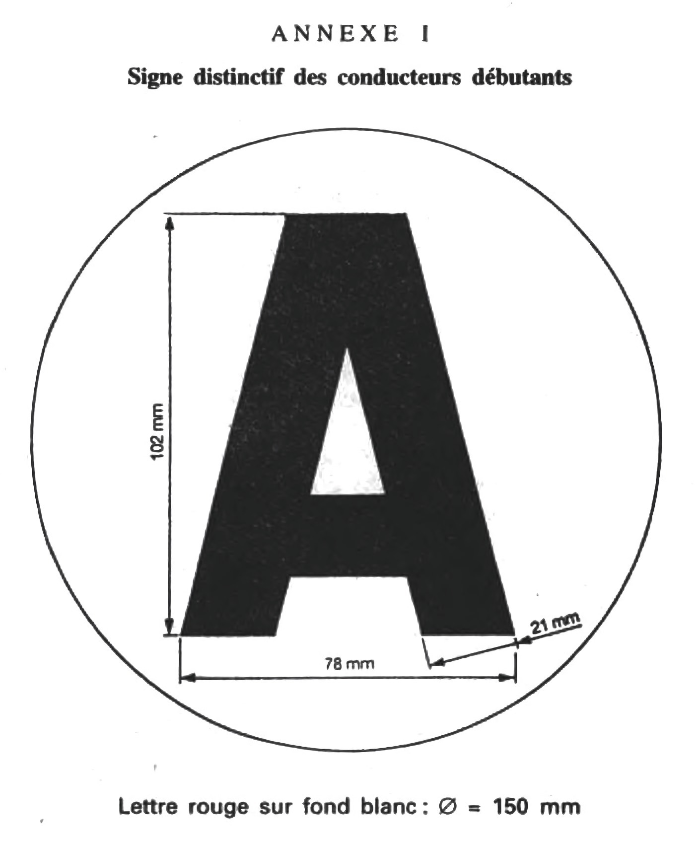 Aimant Nouveau Conducteur Pour Voiture – Lettre A – Diamètre 15 Cm – Amovible Et Réutilisable – Pour Pare-chocs Ou Portière